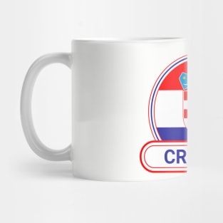 Croatia Country Badge - Croatia Flag Mug